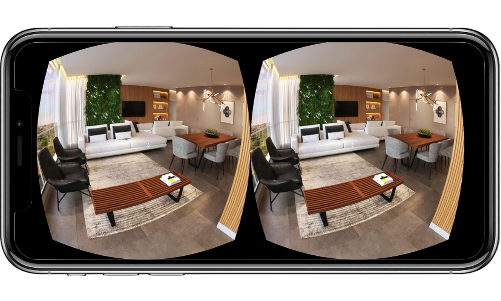 Visualização Tour Virtual 360 em Modo VR no iPhone 11